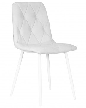 Стул обеденный DOBRIN CHILLY ROMBO, Светло-серый Simple 29, основание белое в Асбесте - asbest.ok-mebel.com | фото