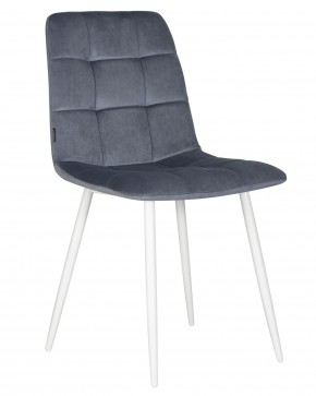 Стул обеденный DOBRIN CHILLY, Серо-голубой Holland 14, основание белое в Асбесте - asbest.ok-mebel.com | фото 2