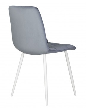 Стул обеденный DOBRIN CHILLY, Серо-голубой Holland 14, основание белое в Асбесте - asbest.ok-mebel.com | фото 4