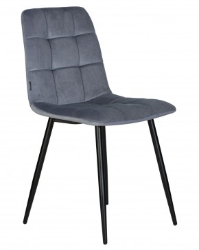Стул обеденный DOBRIN CHILLY, Серо-голубой Holland 14, основание черное в Асбесте - asbest.ok-mebel.com | фото 2