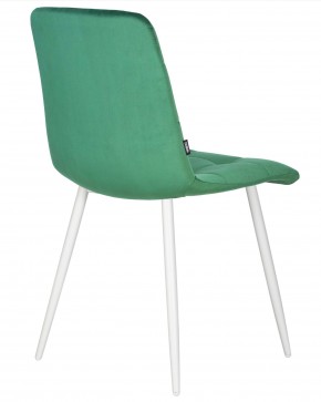 Стул обеденный DOBRIN CHILLY, Темно-зеленый Holland 30, основание белое в Асбесте - asbest.ok-mebel.com | фото 4