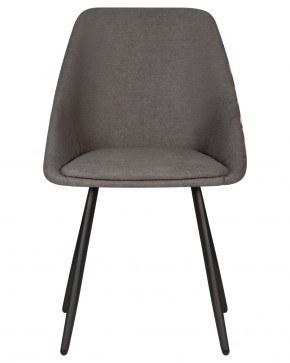 Стул обеденный DOBRIN MARKUS, ЭМАЛЬ ЧЕРНЫЙ МУАР ткань Candy Graphite+Escada Ochre в Асбесте - asbest.ok-mebel.com | фото 6