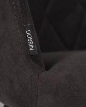 Стул обеденный DOBRIN ROBY, ЭМАЛЬ ЧЕРНЫЙ МУАР велюр Catania Espresso в Асбесте - asbest.ok-mebel.com | фото 9