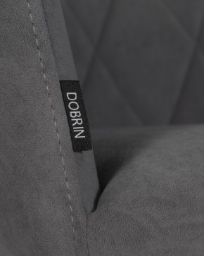 Стул обеденный DOBRIN ROBY, ЭМАЛЬ ЧЕРНЫЙ МУАР велюр Catania Silver в Асбесте - asbest.ok-mebel.com | фото 9