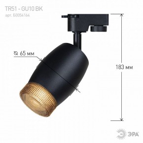 Светильник на штанге Эра  TR51 - GU10 BK в Асбесте - asbest.ok-mebel.com | фото 4