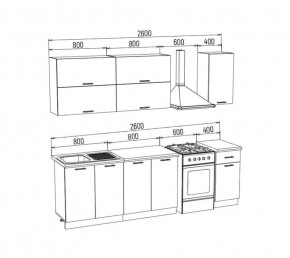 ТЕХНО Кухонный гарнитур 2,0 м Компоновка №2 в Асбесте - asbest.ok-mebel.com | фото 10