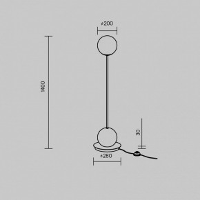 Торшер Maytoni Twins MOD427FL-L20B3K в Асбесте - asbest.ok-mebel.com | фото 4