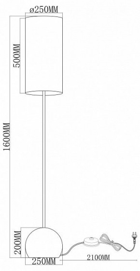 Торшер Moderli Flint V11590-1F в Асбесте - asbest.ok-mebel.com | фото 2