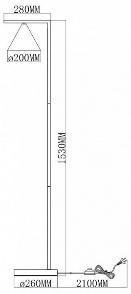 Торшер Moderli Omaha V11592-1F в Асбесте - asbest.ok-mebel.com | фото 6
