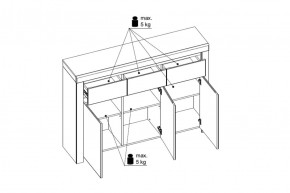 Тумба 3D3S, TAURUS, цвет белый/дуб вотан в Асбесте - asbest.ok-mebel.com | фото 2