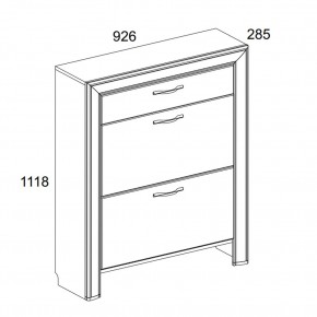 Тумба для обуви 2D1S, OLIVIA, цвет вудлайн крем/дуб анкона в Асбесте - asbest.ok-mebel.com | фото 2