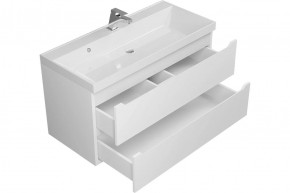 Тумба под раковину Uperwood Tanos 100 см, подвесная, белая матовая в Асбесте - asbest.ok-mebel.com | фото 2