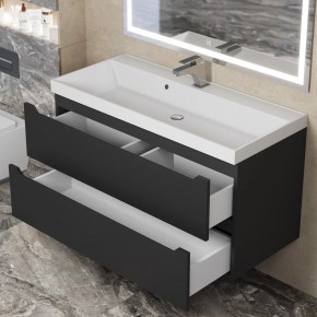 Тумба под раковину Uperwood Tanos 100 см, подвесная, черная матовая в Асбесте - asbest.ok-mebel.com | фото 10