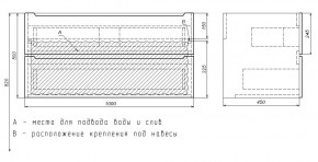 Тумба под раковину Uperwood Tanos 100 см, подвесная, черная матовая в Асбесте - asbest.ok-mebel.com | фото 7