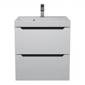Тумба под раковину Uperwood Tanos 50 см, подвесная, белая/графит в Асбесте - asbest.ok-mebel.com | фото 9