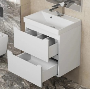 Тумба под раковину Uperwood Tanos 50 см, подвесная, белая матовая в Асбесте - asbest.ok-mebel.com | фото 3