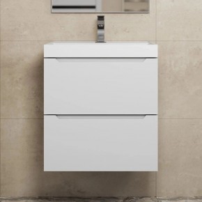 Тумба под раковину Uperwood Tanos 50 см, подвесная, белая матовая в Асбесте - asbest.ok-mebel.com | фото 9
