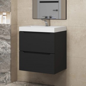 Тумба под раковину Uperwood Tanos 50 см, подвесная, черная матовая в Асбесте - asbest.ok-mebel.com | фото