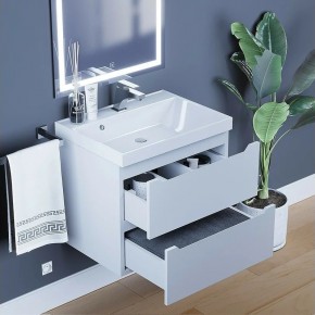 Тумба под раковину Uperwood Tanos 60 см, подвесная, белая матовая в Асбесте - asbest.ok-mebel.com | фото 2