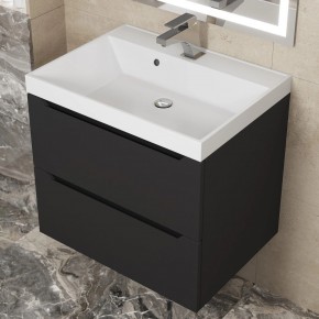 Тумба под раковину Uperwood Tanos 60 см, подвесная, черная матовая в Асбесте - asbest.ok-mebel.com | фото 10