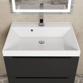 Тумба под раковину Uperwood Tanos 60 см, подвесная, черная матовая в Асбесте - asbest.ok-mebel.com | фото 11