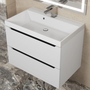 Тумба под раковину Uperwood Tanos 70 см, подвесная, белая/графит в Асбесте - asbest.ok-mebel.com | фото 9
