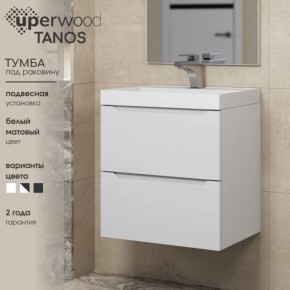 Тумба под раковину Uperwood Tanos 70 см, подвесная, белая матовая в Асбесте - asbest.ok-mebel.com | фото 5