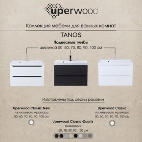 Тумба под раковину Uperwood Tanos 70 см, подвесная, белая матовая в Асбесте - asbest.ok-mebel.com | фото 9