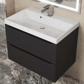 Тумба под раковину Uperwood Tanos 70 см, подвесная, черная матовая в Асбесте - asbest.ok-mebel.com | фото