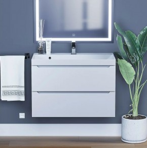 Тумба под раковину Uperwood Tanos 80 см, подвесная, белая матовая в Асбесте - asbest.ok-mebel.com | фото