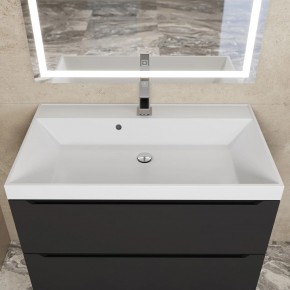Тумба под раковину Uperwood Tanos 80 см, подвесная, черная матовая в Асбесте - asbest.ok-mebel.com | фото 10