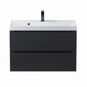 Тумба под раковину Uperwood Tanos 80 см, подвесная, черная матовая в Асбесте - asbest.ok-mebel.com | фото 8