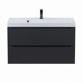 Тумба под раковину Uperwood Tanos 90 см, подвесная, черная матовая в Асбесте - asbest.ok-mebel.com | фото 8