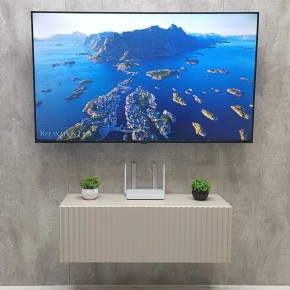 Тумба подвесная под ТВ LINES MTV3-MA 900 Бежевый (Леда-М 10.1.5) в Асбесте - asbest.ok-mebel.com | фото 3