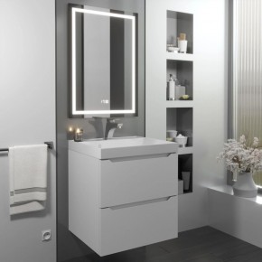 Тумба с раковиной Uperwood Tanos 50 см, подвесная, белая матовая в Асбесте - asbest.ok-mebel.com | фото