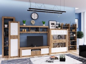 ТЕРРА Тумба Тв (Белый глянец/дуб сонома) в Асбесте - asbest.ok-mebel.com | фото 2