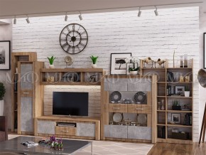 ТЕРРА Тумба Тв (Бетон темный/дуб сонома) в Асбесте - asbest.ok-mebel.com | фото 2