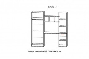 ЮНИОР-3 Уголок школьник (ЦРК.ЮНР.03) в Асбесте - asbest.ok-mebel.com | фото 2