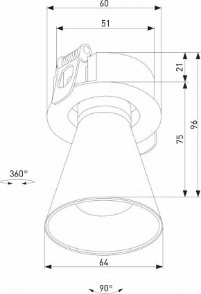 Встраиваемый светильник Elektrostandard Bell 25097/LED 8W 3000K белый в Асбесте - asbest.ok-mebel.com | фото 5