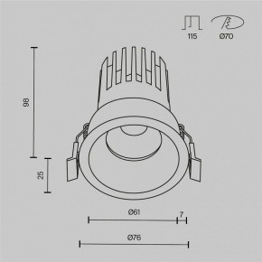 Встраиваемый светильник Maytoni Dip DL117-15W-4K-B в Асбесте - asbest.ok-mebel.com | фото 9