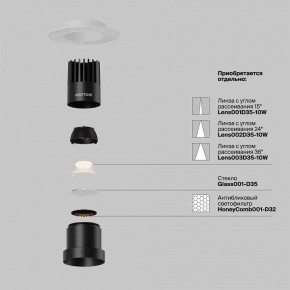 Встраиваемый светильник Maytoni Dip DL120-10W-2.7K-TRS-B в Асбесте - asbest.ok-mebel.com | фото 3
