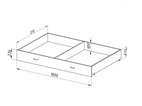 Ящик для металлических кроватей 120*190 (Венге) в Асбесте - asbest.ok-mebel.com | фото 2