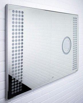Зеркало Cosmo 100 alum (линза) с подсветкой Sansa (SCL1026Z) в Асбесте - asbest.ok-mebel.com | фото 2