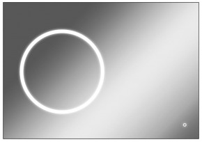 Зеркало Eclipse 100 black с подсветкой Sansa (SE1032Z) в Асбесте - asbest.ok-mebel.com | фото