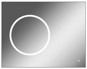 Зеркало Eclipse 90 black с подсветкой Sansa (SE1031Z) в Асбесте - asbest.ok-mebel.com | фото