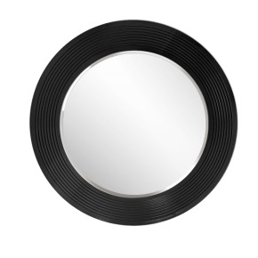 Зеркало круглое черный (РМ/02(S) в Асбесте - asbest.ok-mebel.com | фото 1