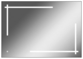 Зеркало Ray 100 black с подсветкой Sansa (SR1035Z) в Асбесте - asbest.ok-mebel.com | фото